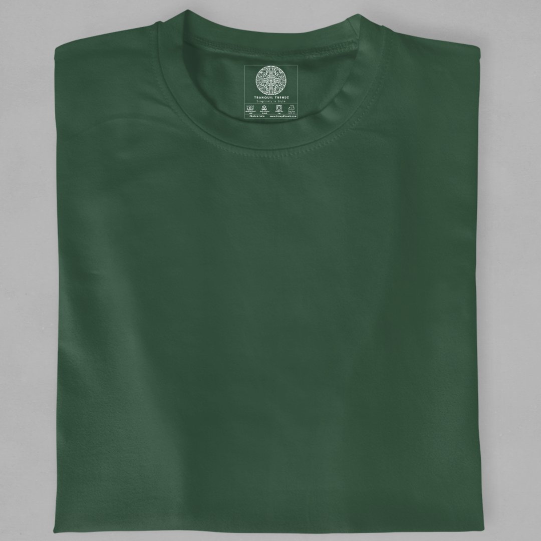 Classic Bottle Green T-Shirt - TranquilTrendz