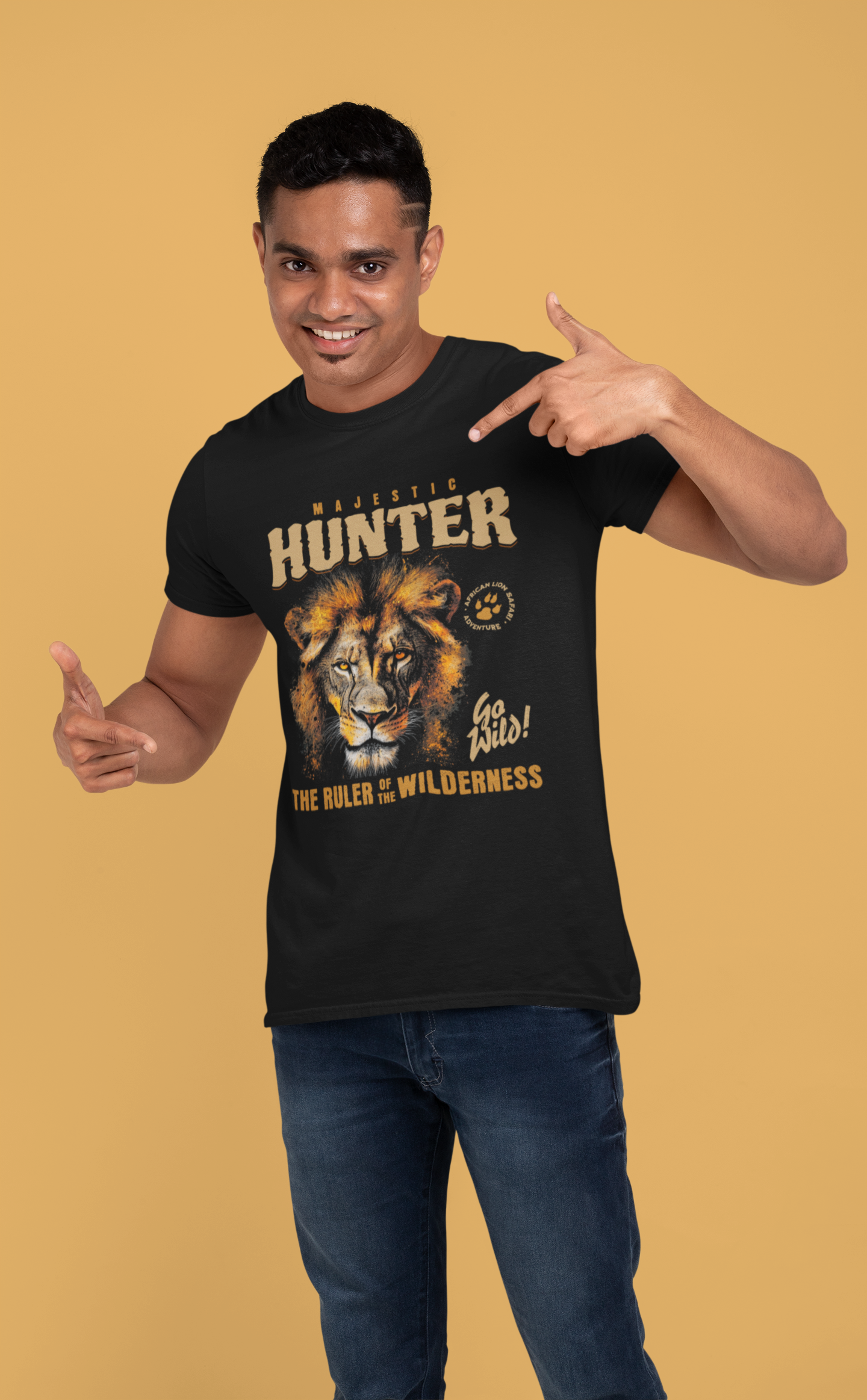 Majestic Hunter Lion T-Shirt