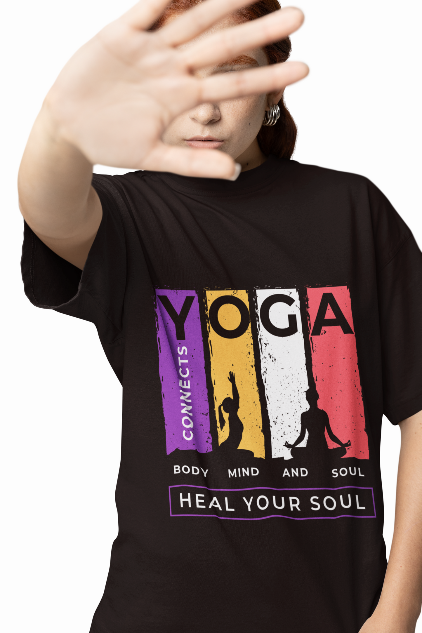 Yoga Connects Body, Mind, and Soul T-Shirt
