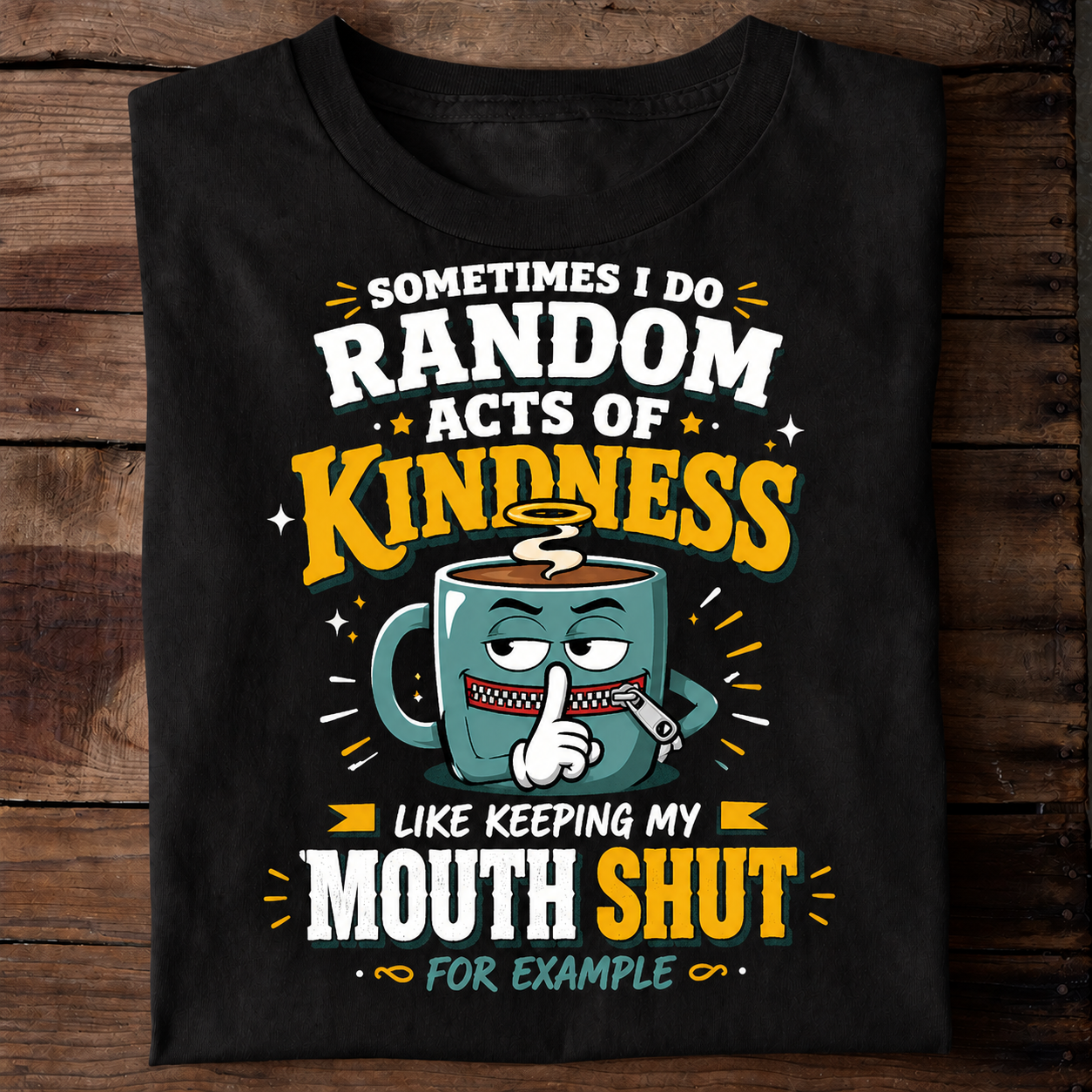 Random Acts of Kindness Funny Coffee T-Shirt for Introverts