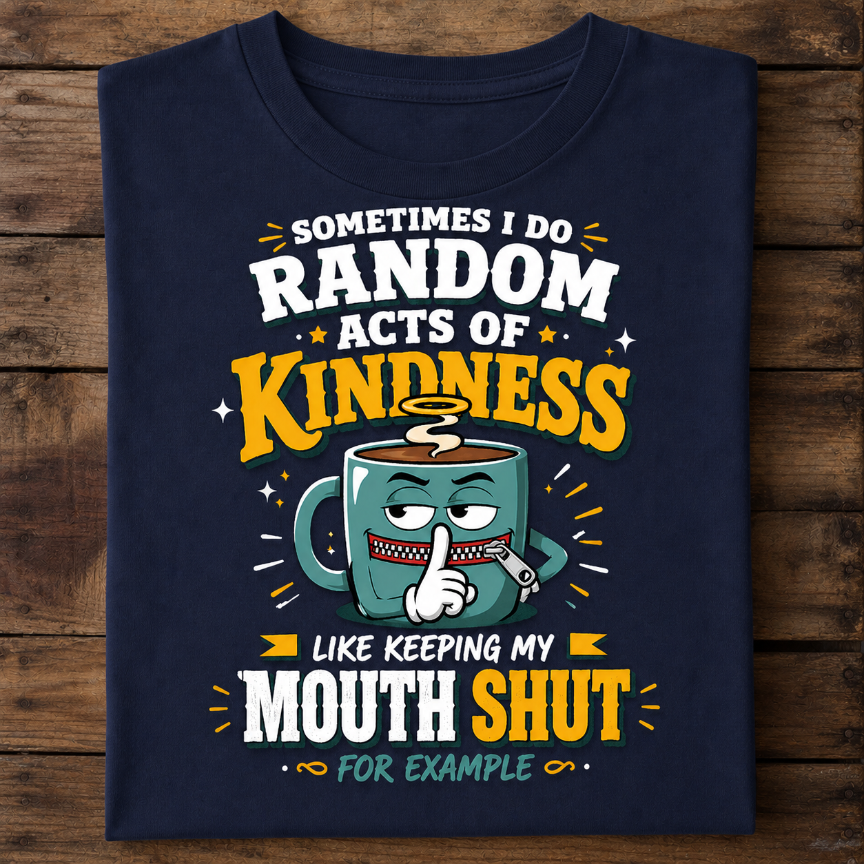 Random Acts of Kindness Funny Coffee T-Shirt for Introverts