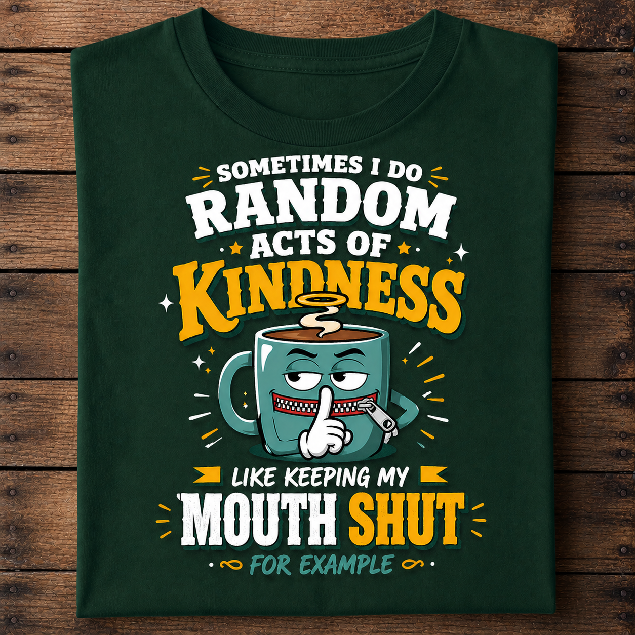 Random Acts of Kindness Funny Coffee T-Shirt for Introverts