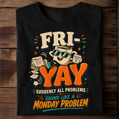 Friday Yay Funny Weekend Work Humor T-Shirt