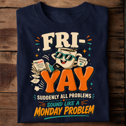 Friday Yay Funny Weekend Work Humor T-Shirt
