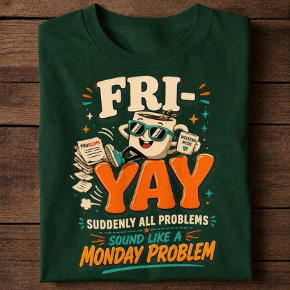 Friday Yay Funny Weekend Work Humor T-Shirt
