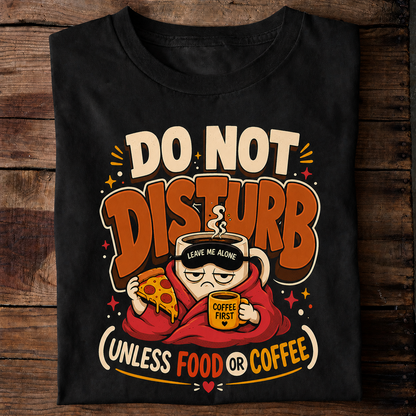 Do Not Disturb Funny Food Coffee Lover T-Shirt