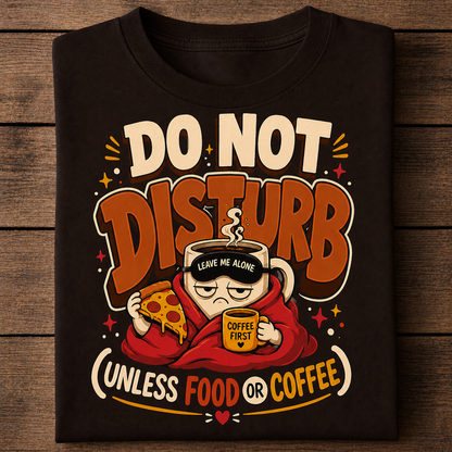 Do Not Disturb Funny Food Coffee Lover T-Shirt