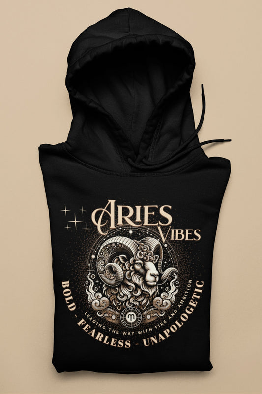 Aries Vibes Hoodie - TranquilTrendz