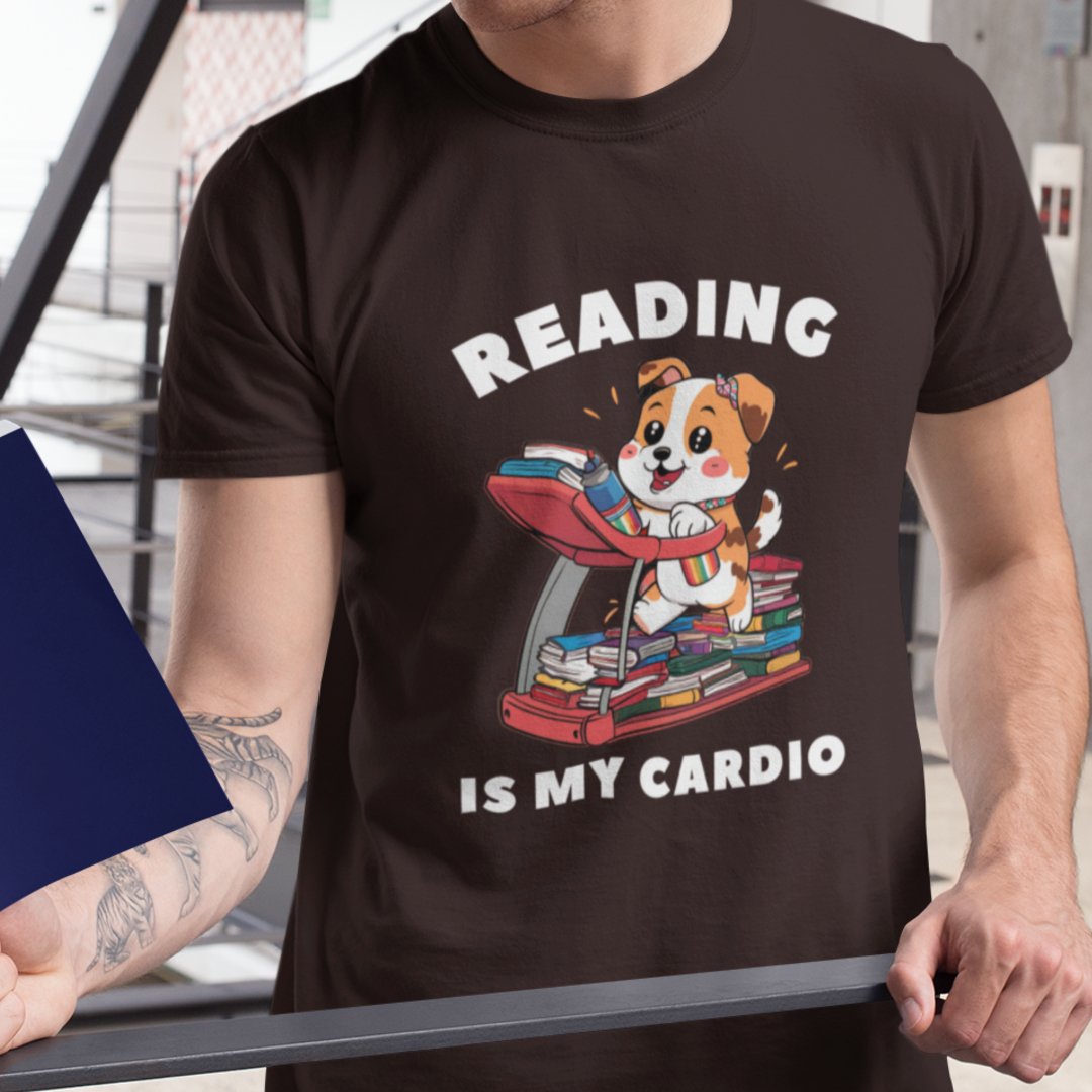 Bookish Workout - Reading Cardio T-Shirt - TranquilTrendz