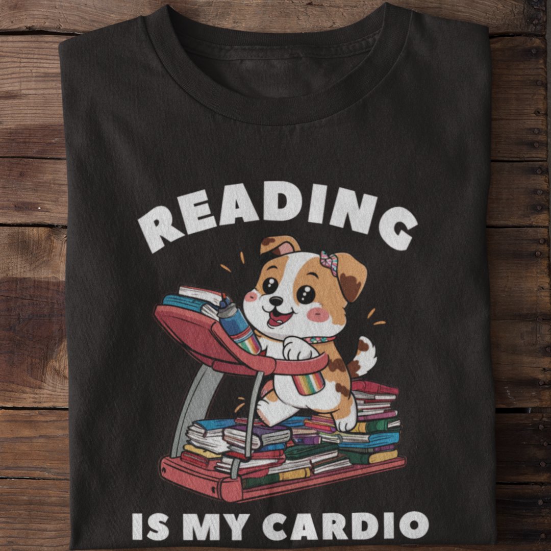 Bookish Workout - Reading Cardio T-Shirt - TranquilTrendz