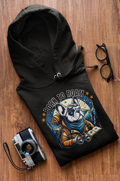 Born To Roam Pug Explorer Hoodie - TranquilTrendz