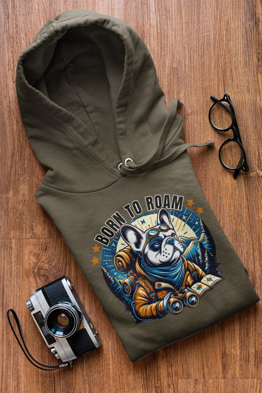 Born To Roam Pug Explorer Hoodie - TranquilTrendz