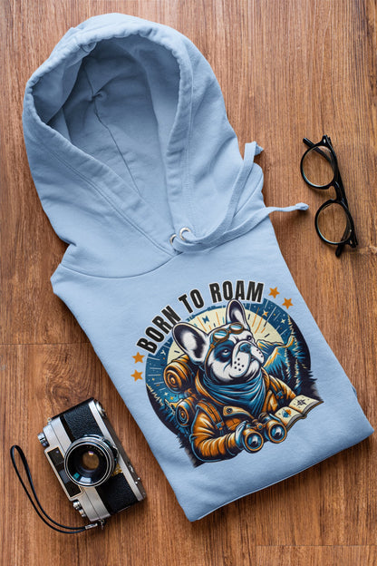 Born To Roam Pug Explorer Hoodie - TranquilTrendz