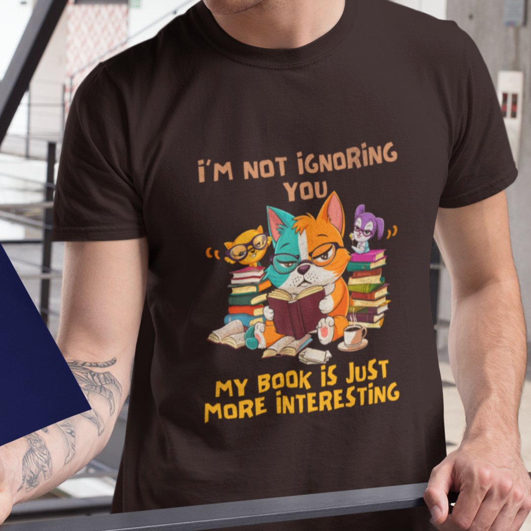 Engrossed Reader - Interesting Book T-Shirt - TranquilTrendz