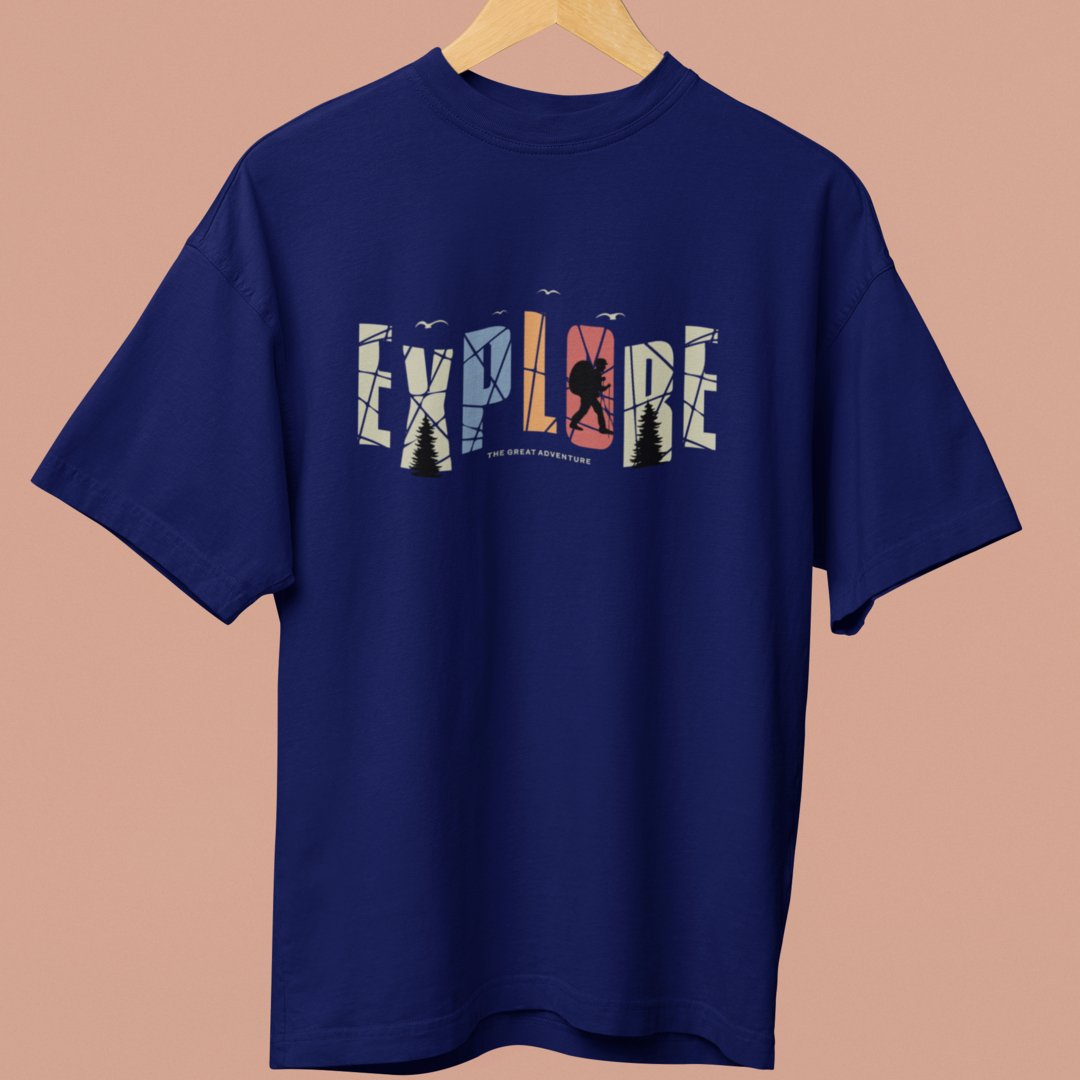 Explore The Great Adventure Oversized T-Shirt - TranquilTrendz