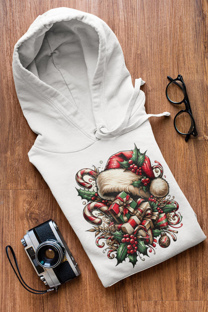 Festive Foliage & Gifts Hoodie - TranquilTrendz