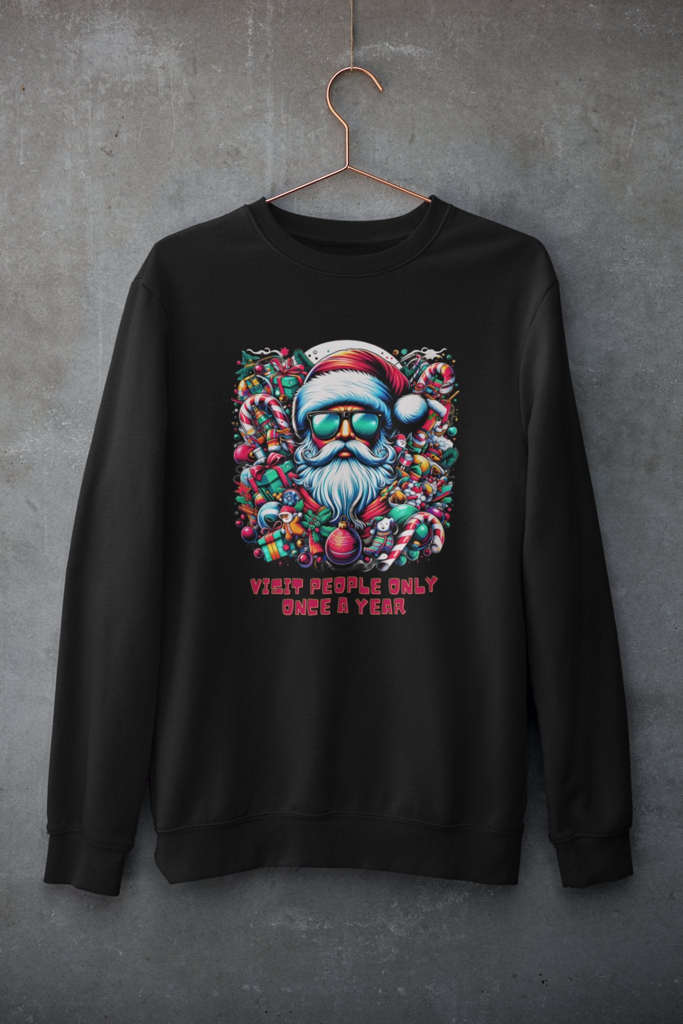 Festive Santa Sweatshirt - TranquilTrendz