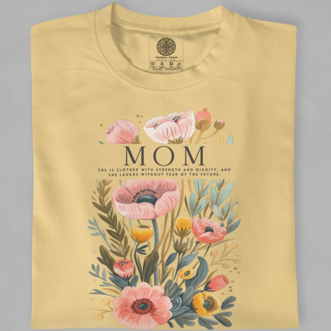 Floral Grace Mom T-Shirt - TranquilTrendz