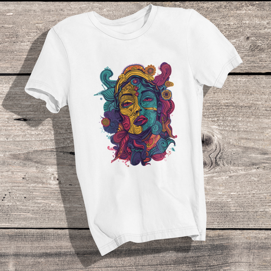 Psychedelic Line Art T-Shirt