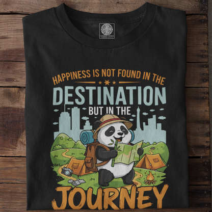 Happiness Is Found in the Journey Panda Travel T-Shirt