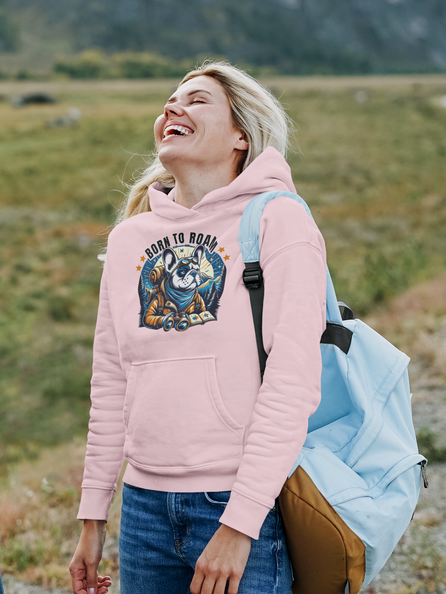 Born To Roam Pug Explorer Hoodie