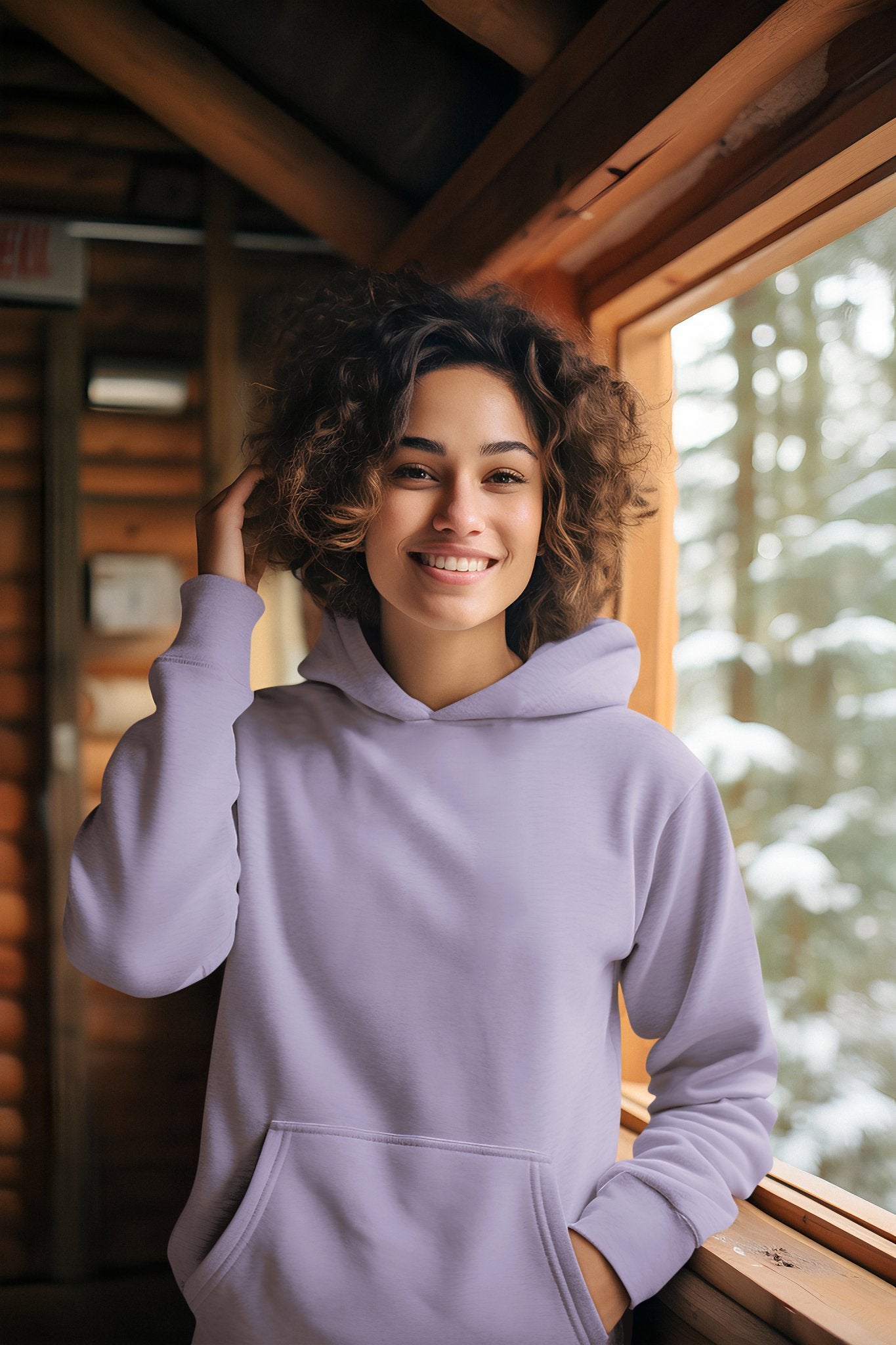 Lavender Unisex Winter Hoodie - TranquilTrendz