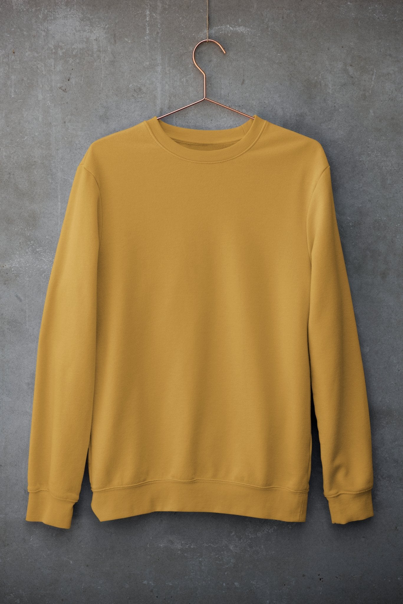 Mustard Yellow Unisex Winter SweatShirt - TranquilTrendz