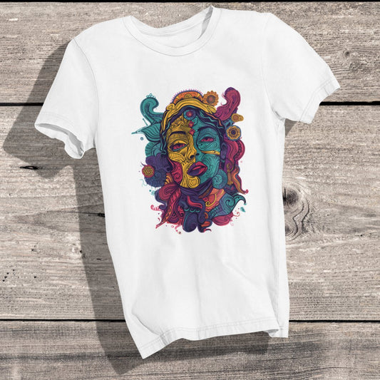 Psychedelic Line Art T-Shirt - TranquilTrendz