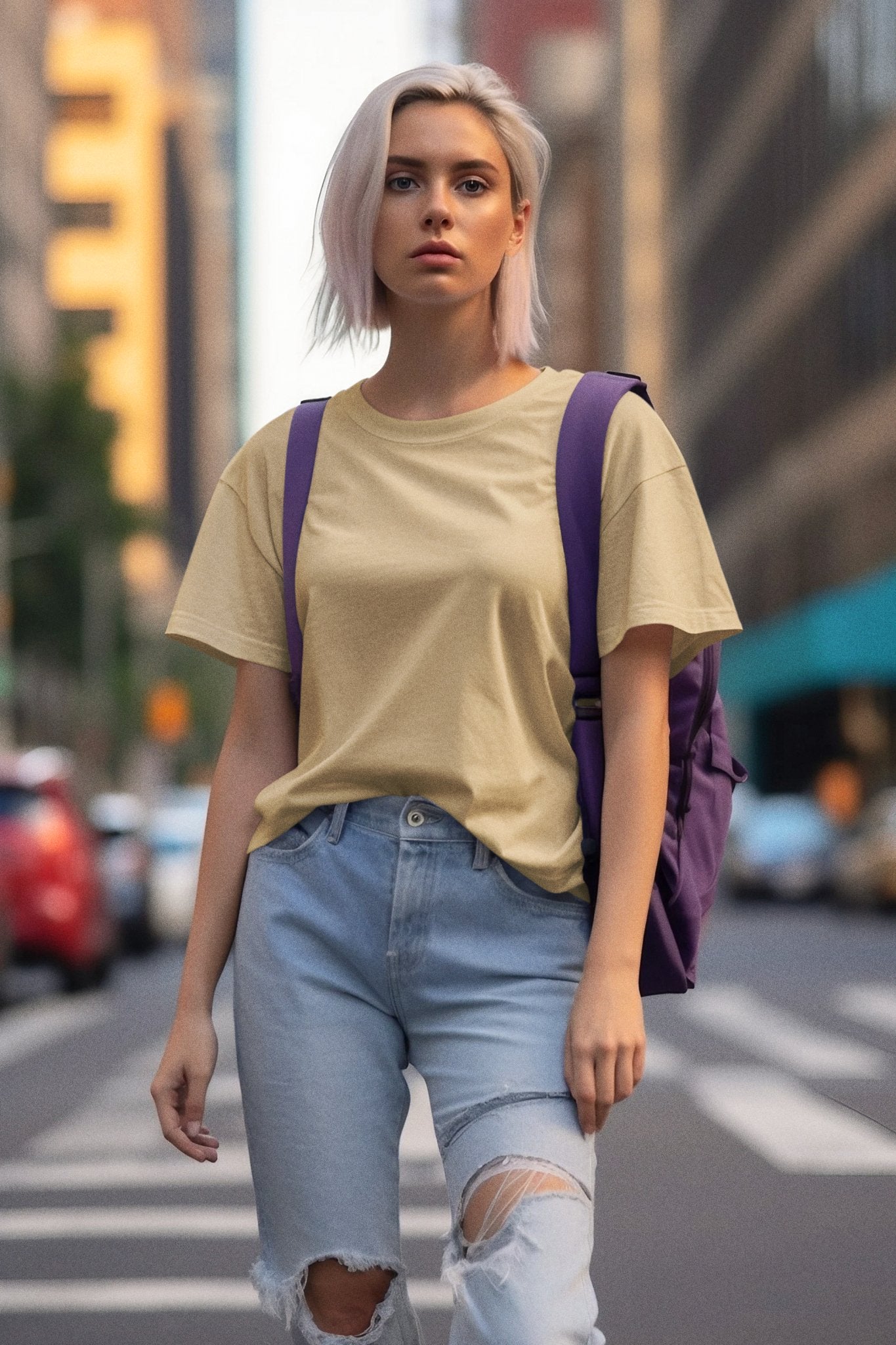 SUPIMA : Beige T-Shirt - TranquilTrendz