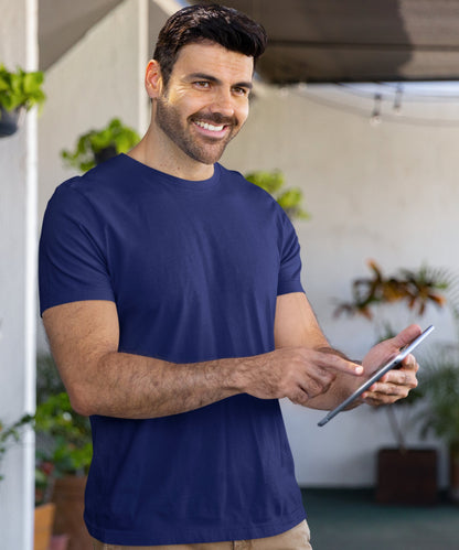 SUPIMA : Navy Blue T-Shirt - TranquilTrendz