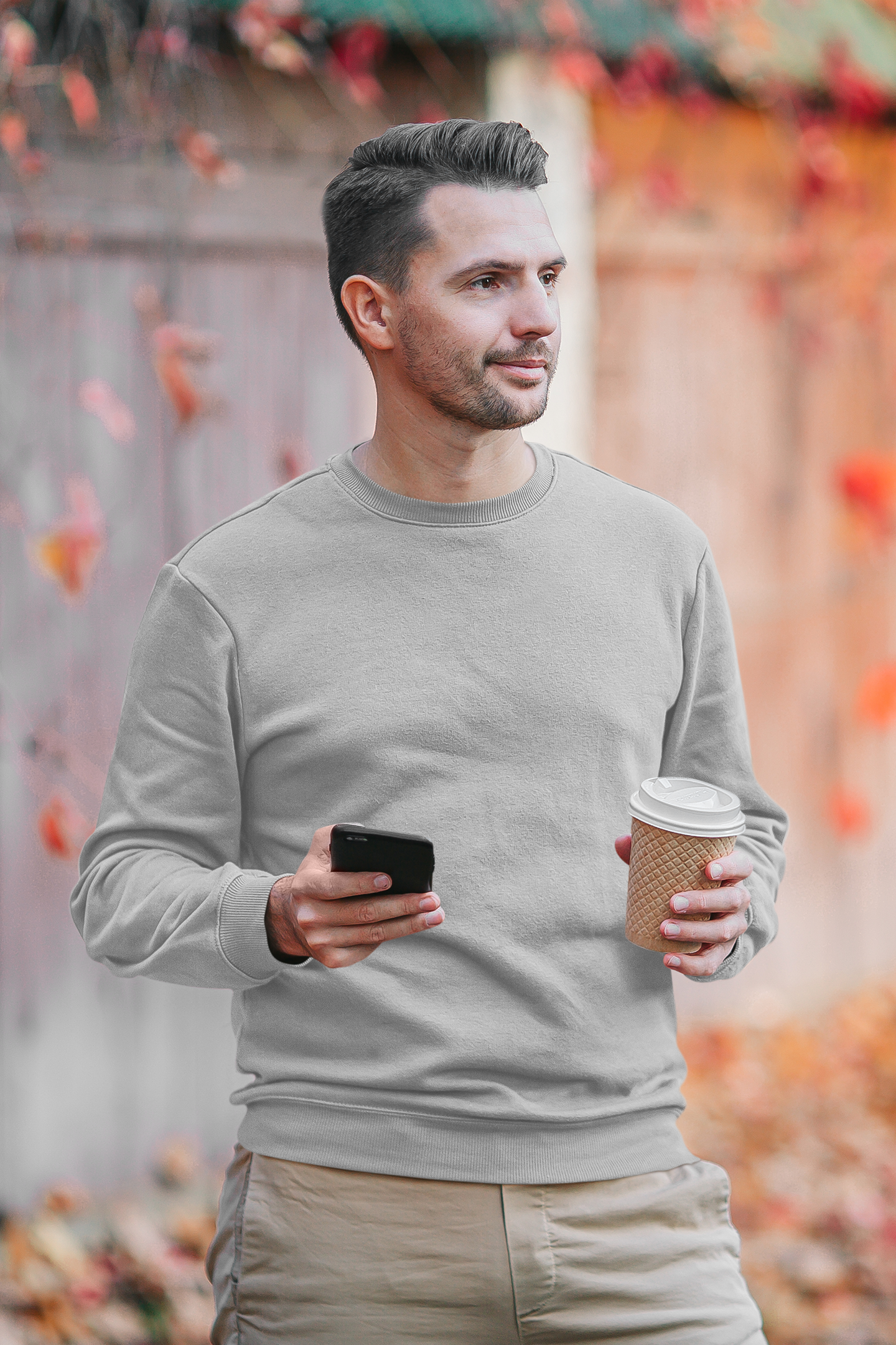 Grey Melange Unisex Winter SweatShirt