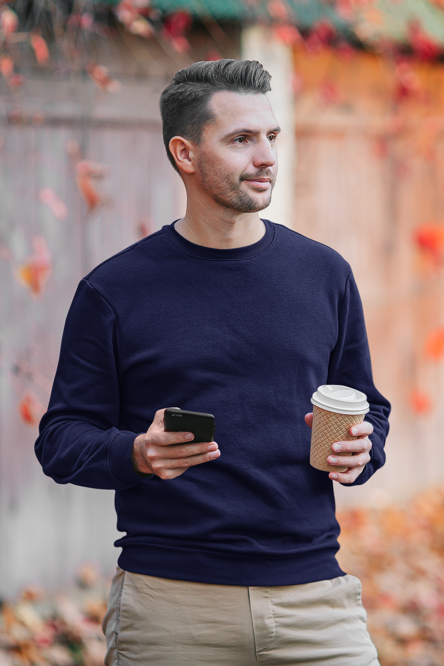 Navy Blue Unisex Winter SweatShirt