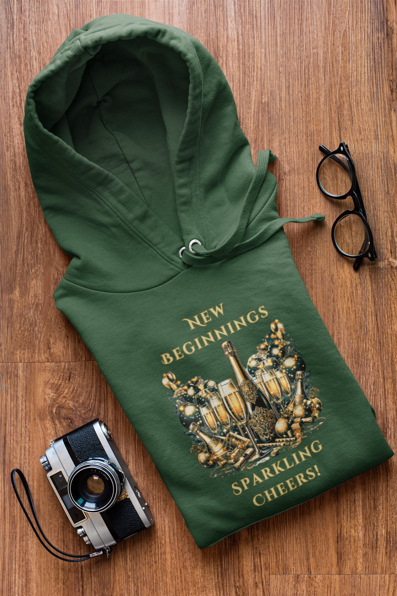 Toast to New Beginnings Hoodie - TranquilTrendz