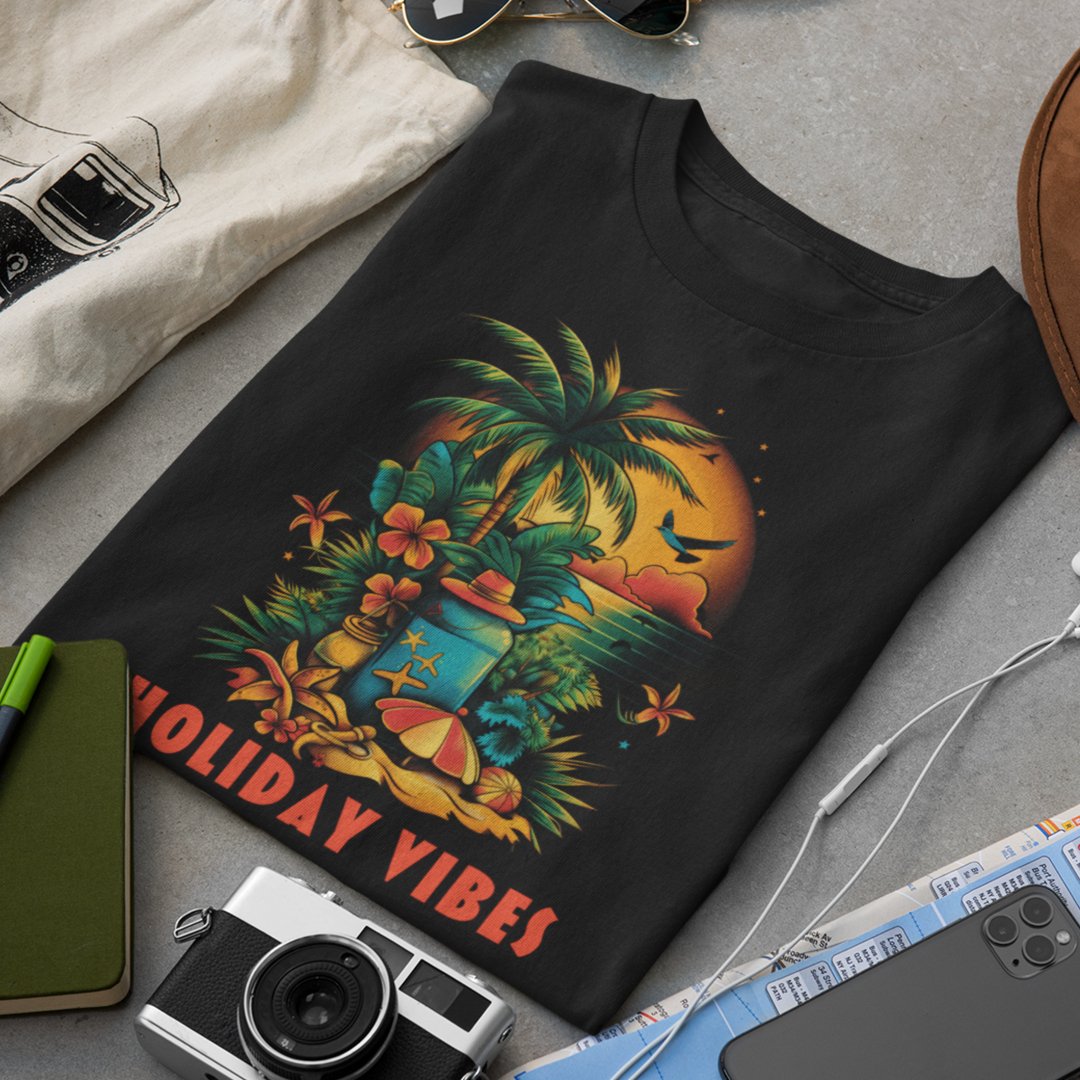 Tropical Holiday Vibes T-Shirt - TranquilTrendz