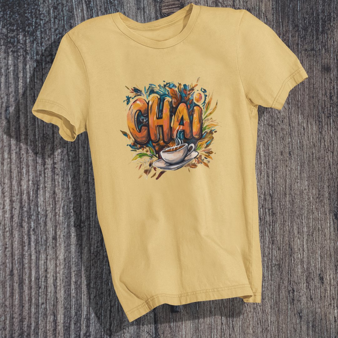 Vibrant Chai Artistry T-Shirt - TranquilTrendz