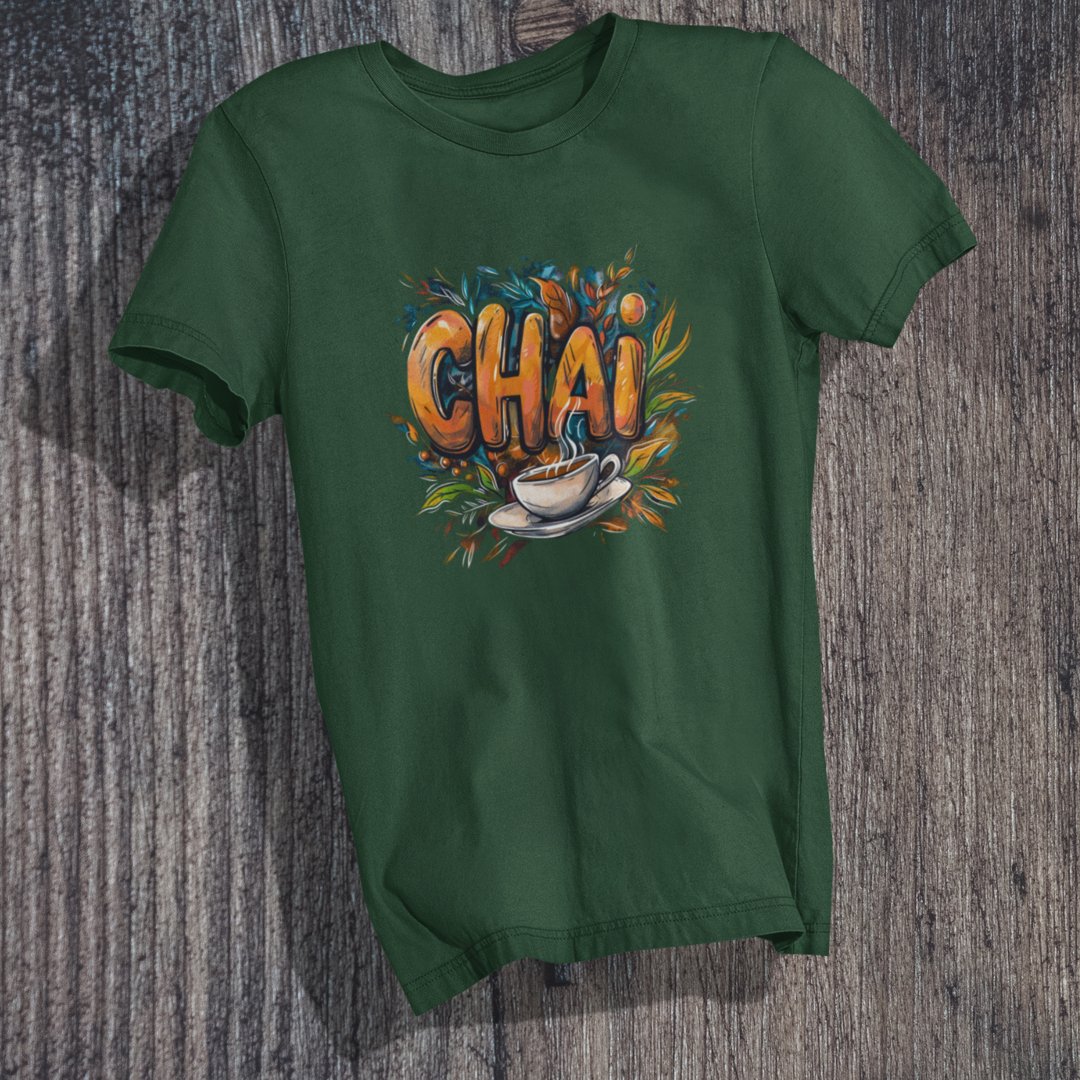 Vibrant Chai Artistry T-Shirt - TranquilTrendz