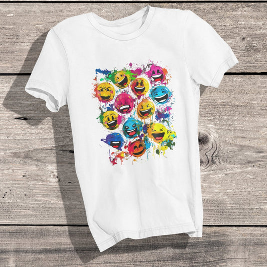 Vibrant Emoticon T-Shirt - TranquilTrendz