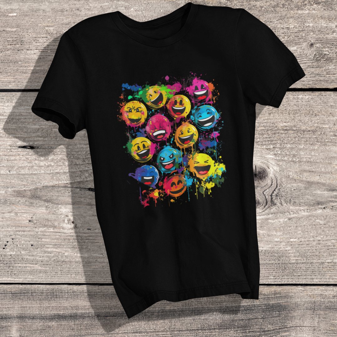 Vibrant Emoticon T-Shirt - TranquilTrendz