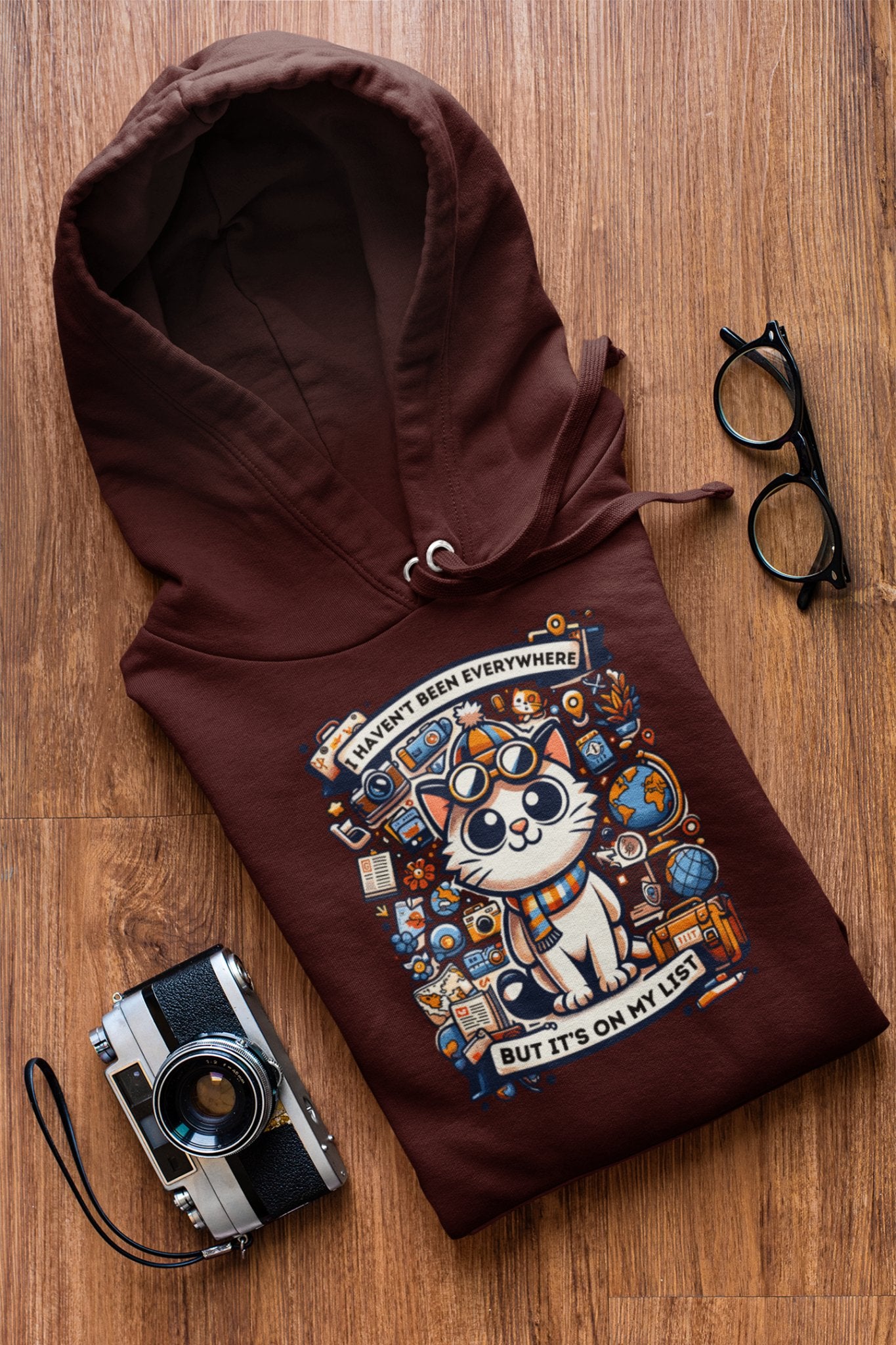 Wanderlust Whiskers Hoodie - TranquilTrendz