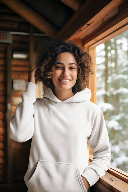 White Unisex Winter Hoodie - TranquilTrendz