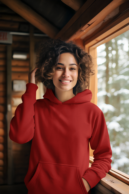 Red Unisex Winter Hoodie