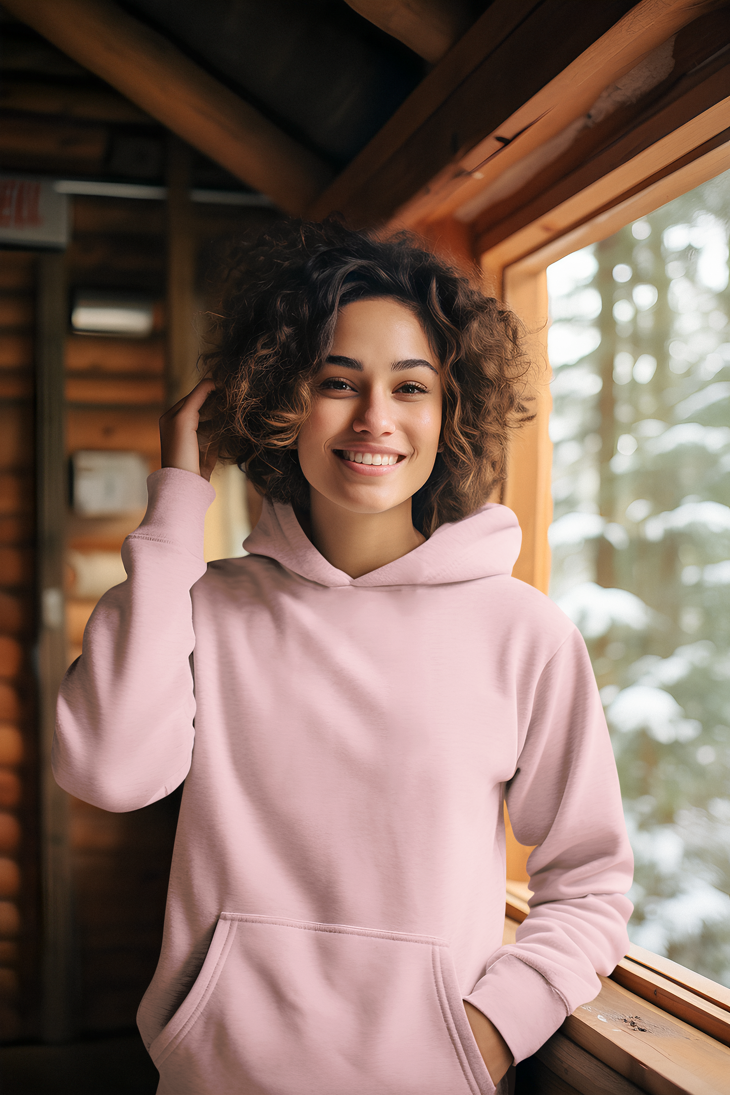 Light Baby Pink Unisex Winter Hoodie