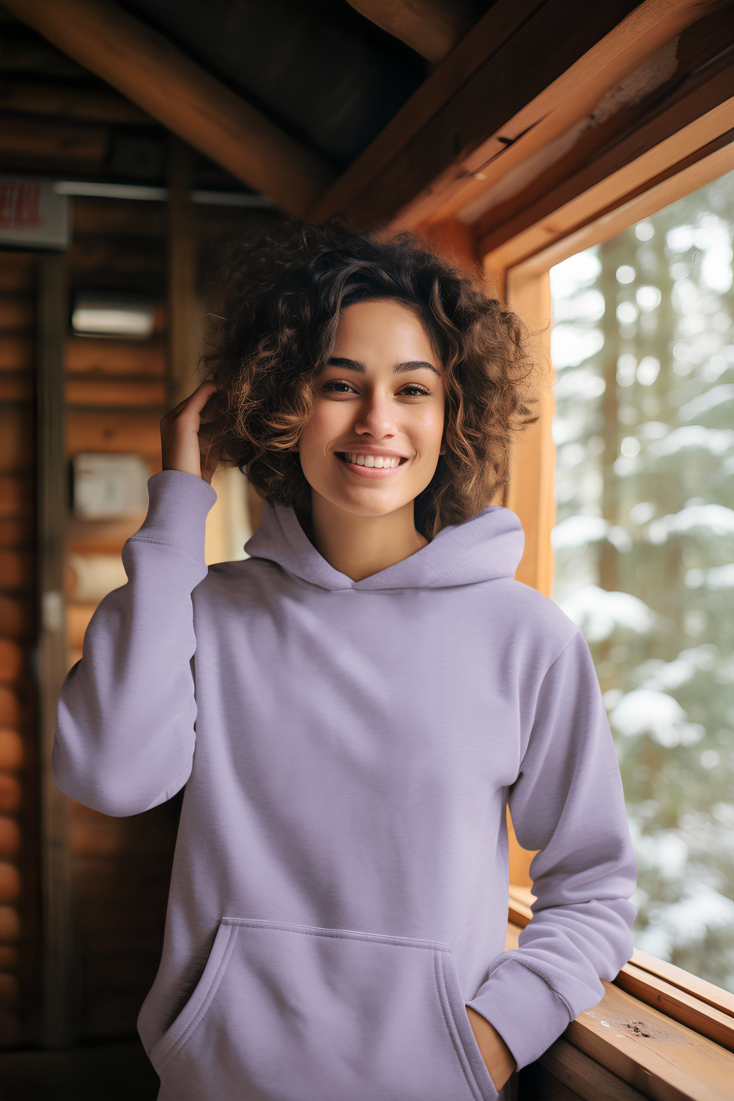 Lavender Unisex Winter Hoodie