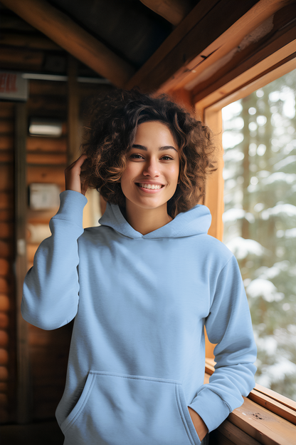 Baby Blue Unisex Winter Hoodie