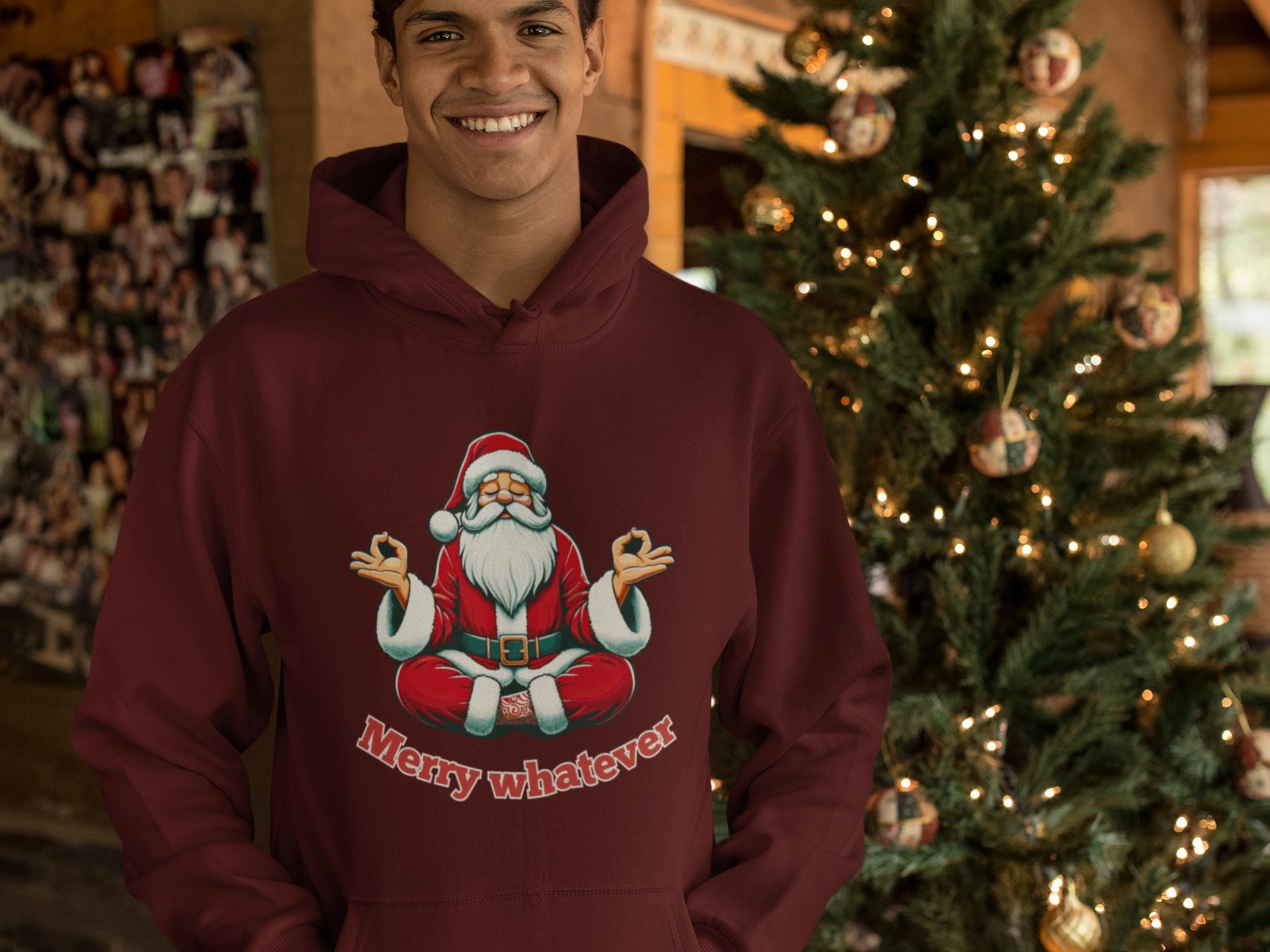 Zen Santa - Merry Whatever Hoodie - TranquilTrendz