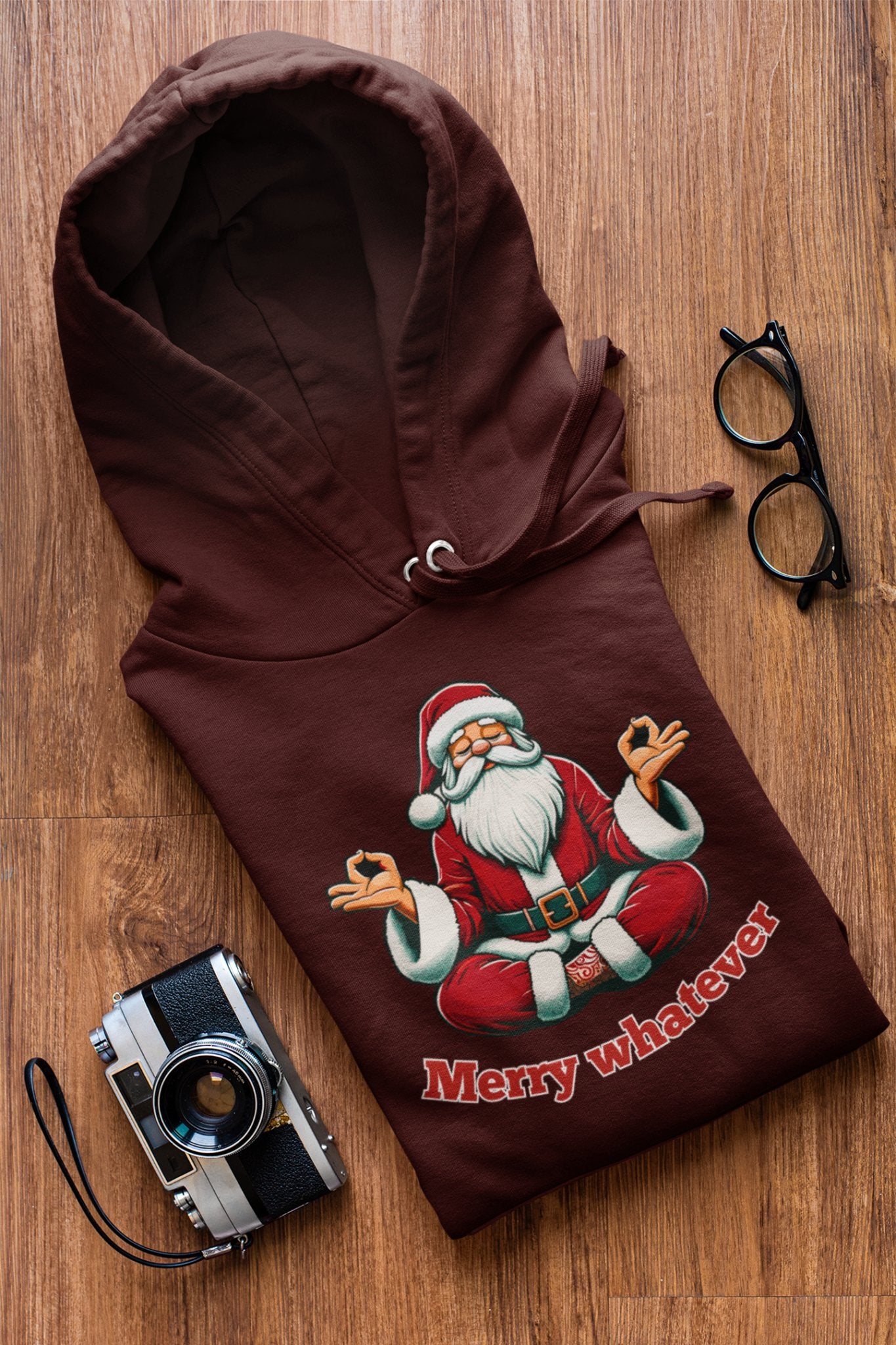 Zen Santa - Merry Whatever Hoodie - TranquilTrendz